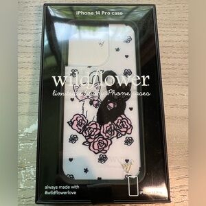 Wildflower iPhone 14 Pro Case with Black & White Kittens Design